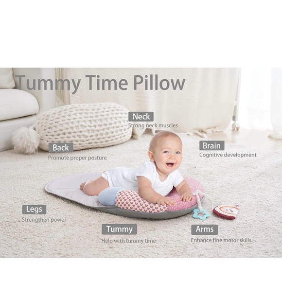MIIMER 2 -in -1 -tummy time baby mat and seated tummy time pillow - Picture 4 of 11